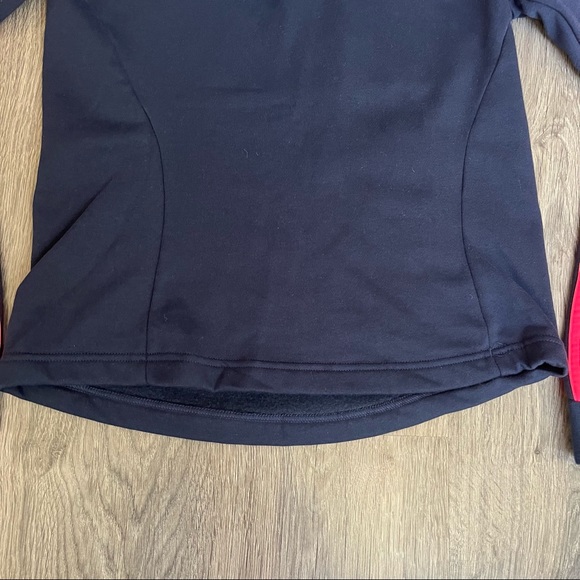 Adidas Quarter-Zip 3 Stripe Fleece Pullover Jacket. - Picture 2 of 8